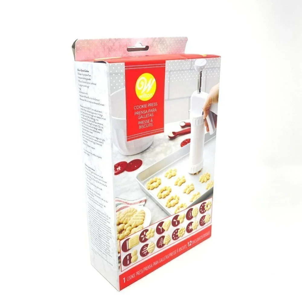 Wilton Cookie Press Set, 13-Piece Kit with Spritz Cookie Press & Discs